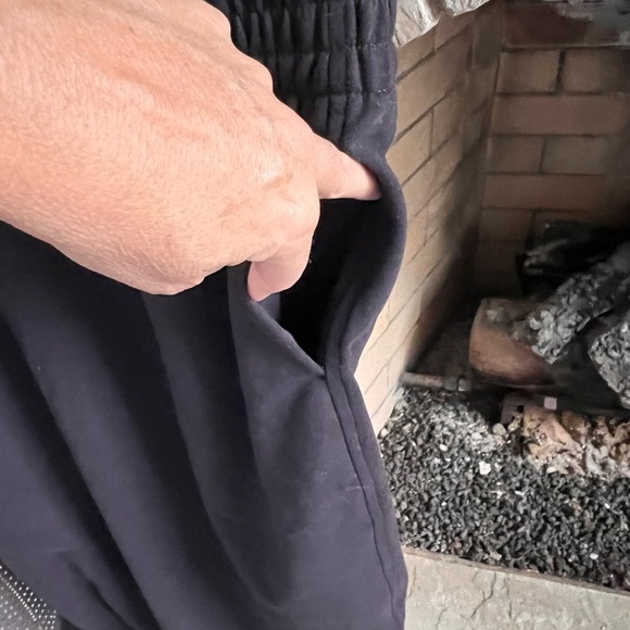 Athleta Black Zip-Up Retroterry Dress with Pockets Size M - Picture 4 of 7